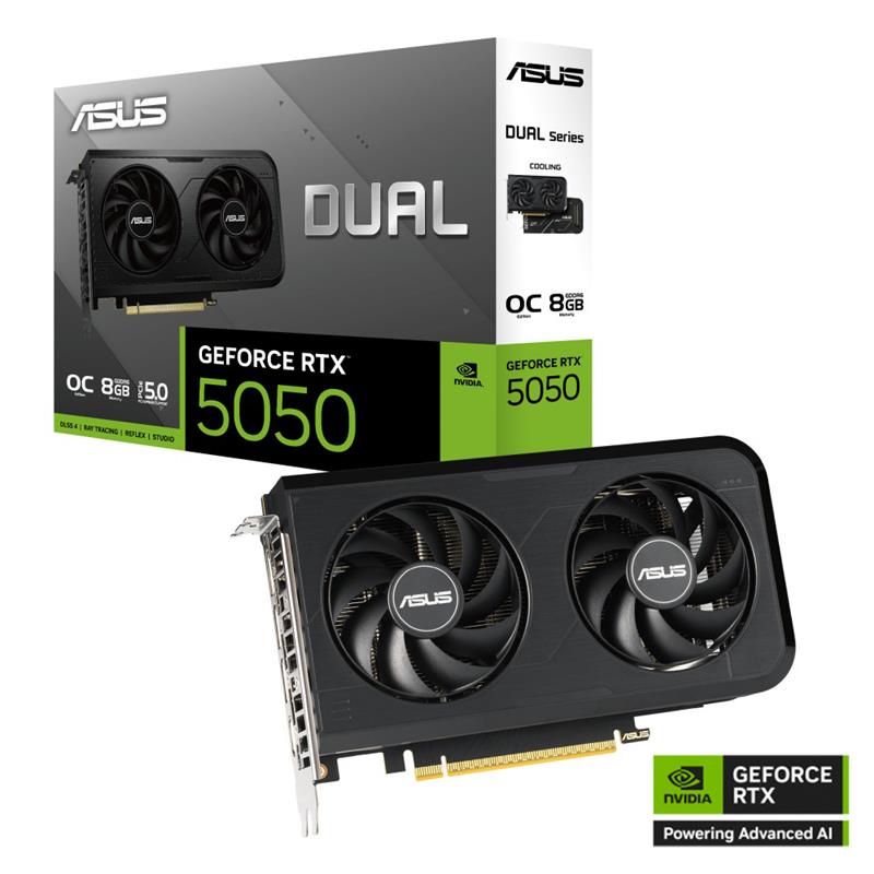 Placa de Video ASUS Dual GeForce RTX™ 5050 8GB GDDR6 OC Edition