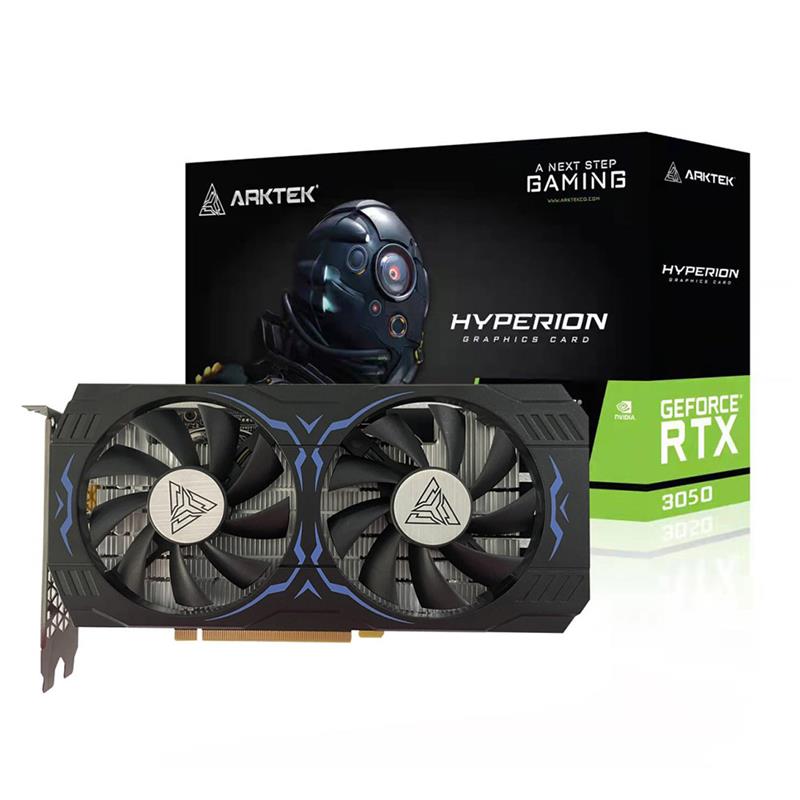 Placa de Video ARKTEK RTX 3050 6GB DDR6 128 bit Twin Fans