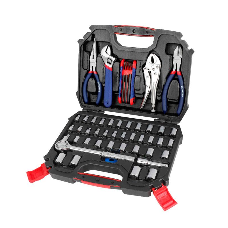 Set Bocallaves Criquet 46Pzs Enc 1/4 Tubo Maletin Workpro