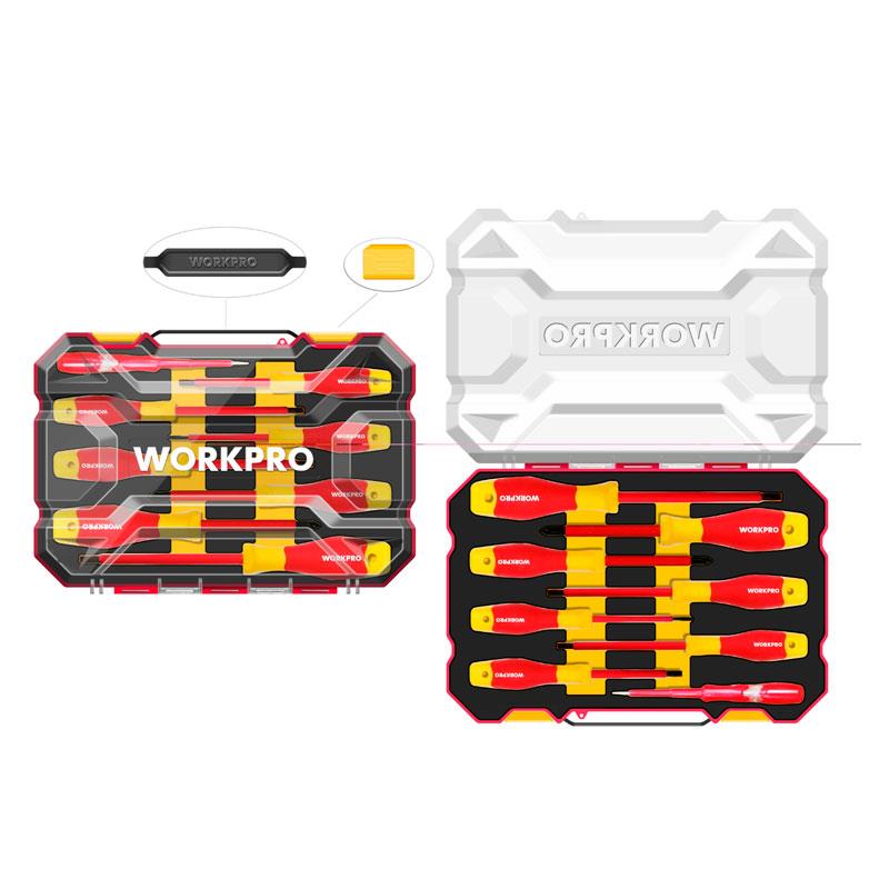 Juego de destornilladores aislados de 8 piezas WORKPRO