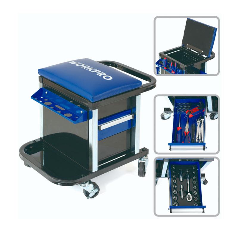 Banco porta herramientas con ruedas 136 Piezas Workpro