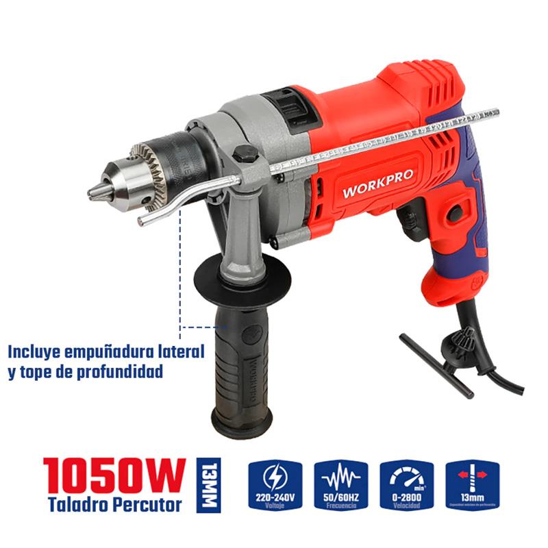 Taladro percutor profesional 1050W 13mm- WORKPRO