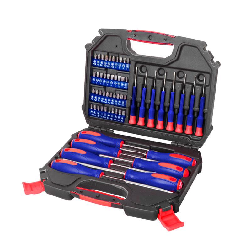 Set de 56 destornilladores puntas magneticas valija WORKPRO