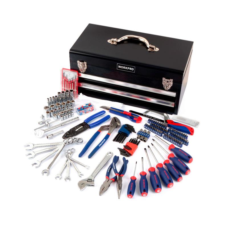 Kit Set de Herramientas Mecánicas 239 Piezas Caja de Metal WORKPRO (W009028)