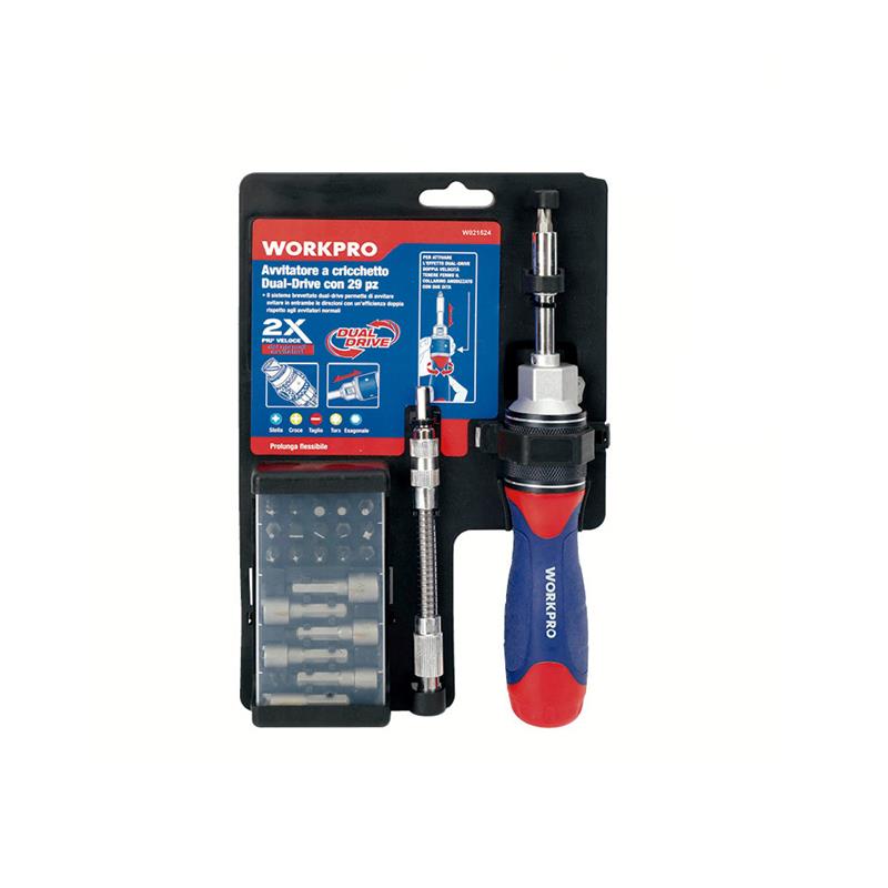 Destornillador crique 28 piezas Cr-V Dual-Drive® WORKPRO