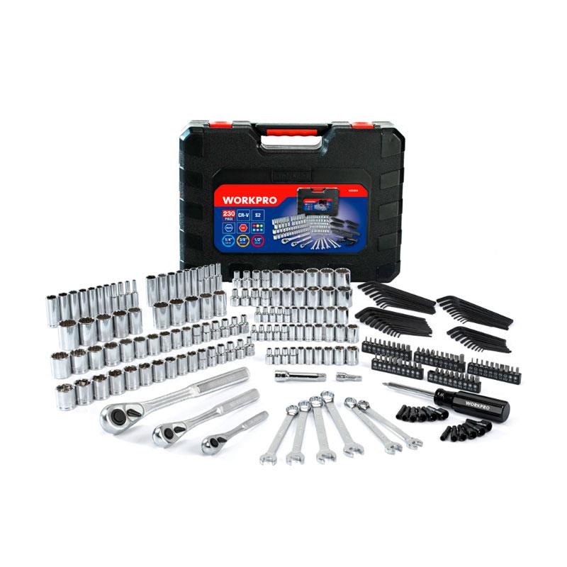 Set Herramientas Mecánicas 230 Pzs Valija Plástica WORKPRO 