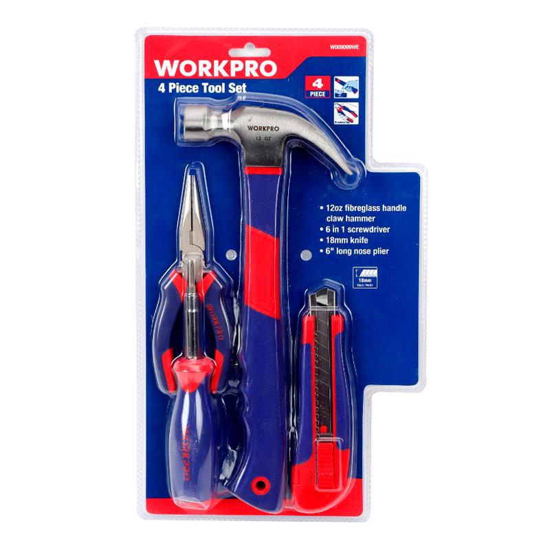 Set de herramientas 4 Piezas para el hogar WORKPRO