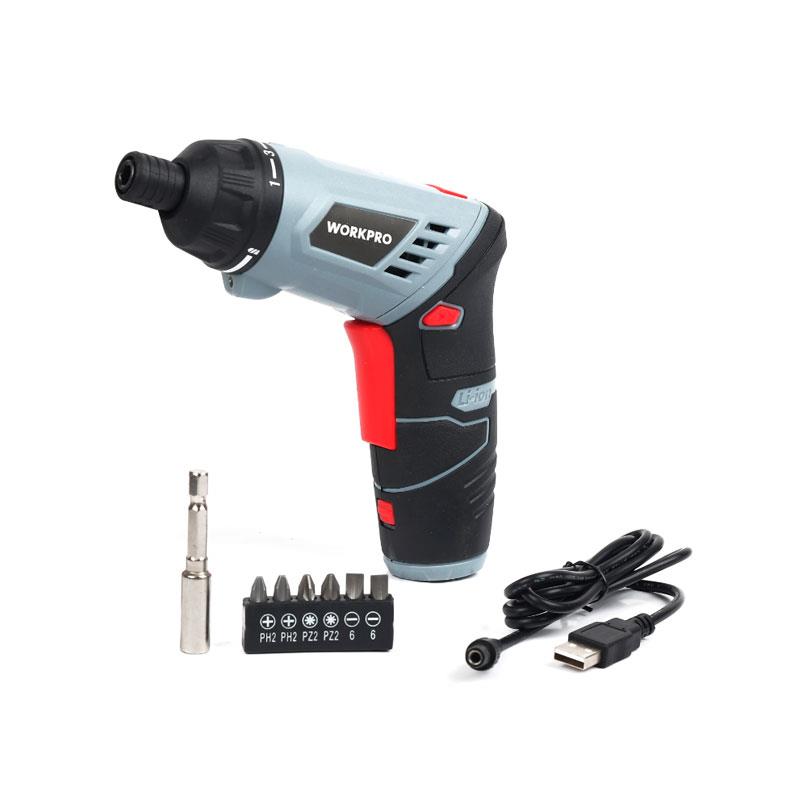 Destornillador inalambrico Litio Ion 4.0V USB Bivolt WORKPRO