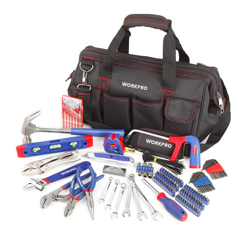 Set de herramientas 155 pzs en bolso para el hogar Workpro